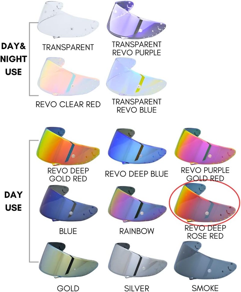 Logto CWR-F1 Shield for RF-1200 Visor X14 NXR RF-SR Z7 Motorcycle Helmet Visor Replacement Sun Protection Anti-Scratch, Universal - Image 5